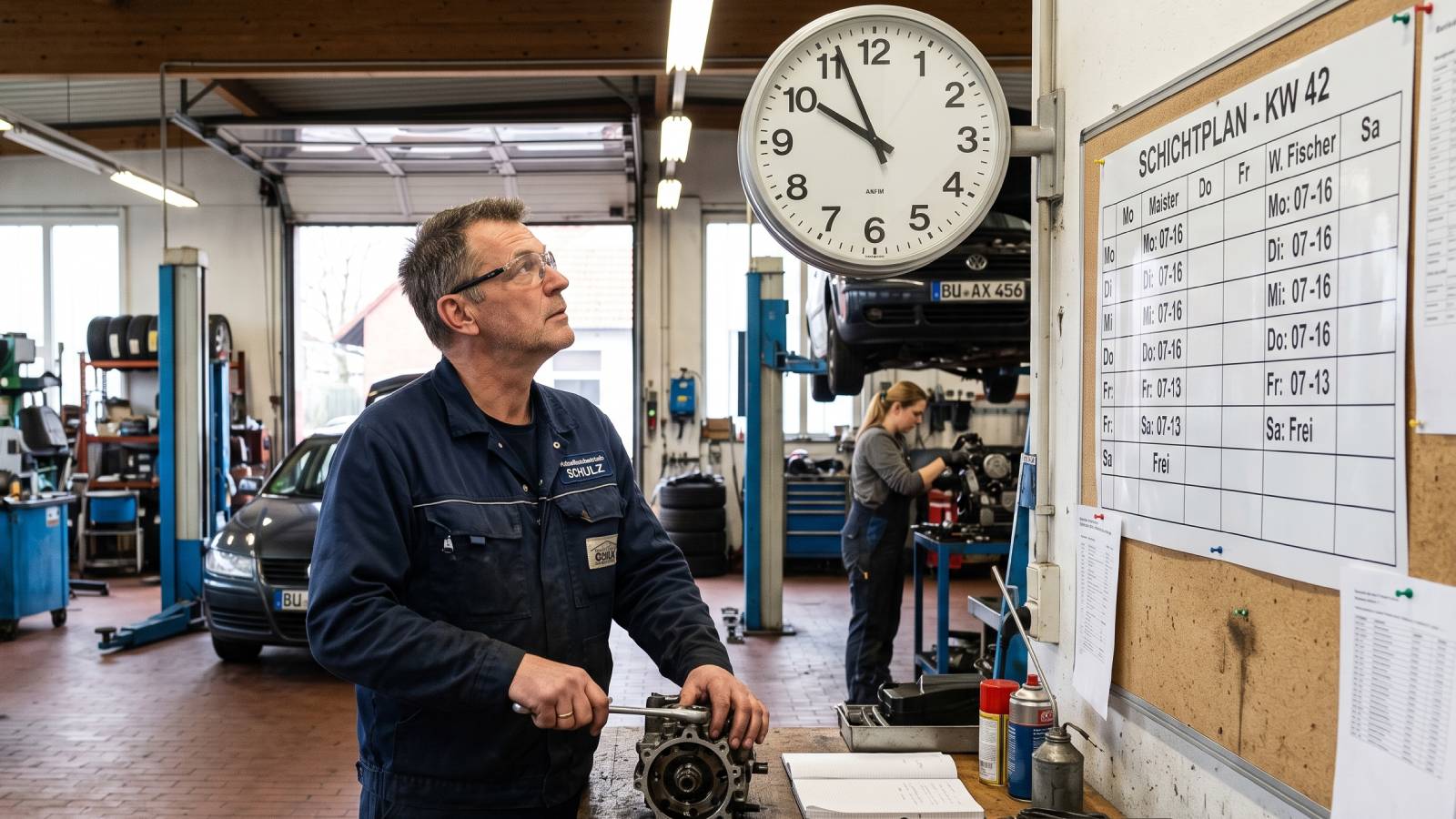 Bezieher einer Erwerbsminderungsrente testet in einer Werkstatt längere Arbeitszeiten