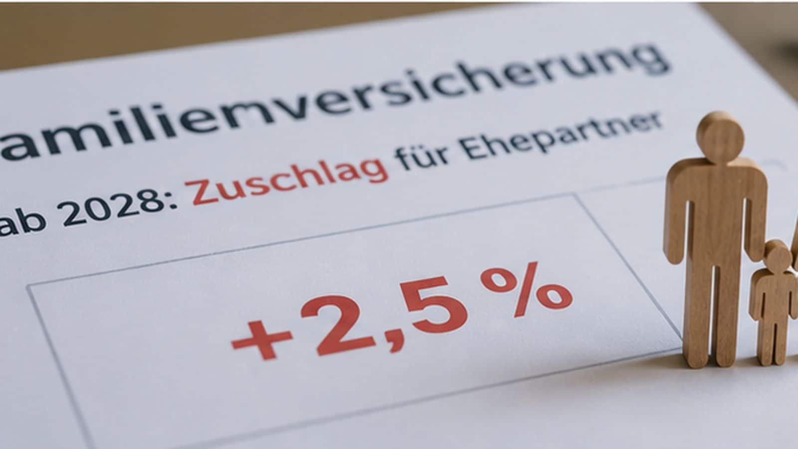 Mitteilung über 2,5% Zuschlag zur Familienversicherung ab 2028