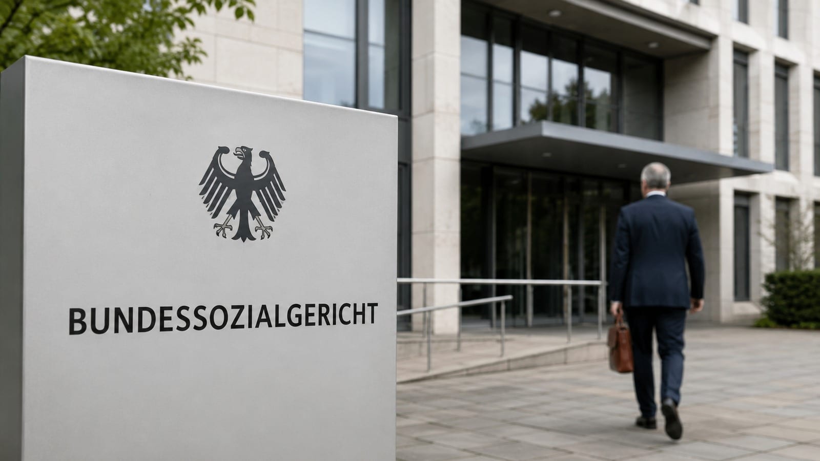 Mann vor dem Bundessozialgericht bei einer Entscheidung zu Kassenbeiträgen auf eine Lebensversicherung