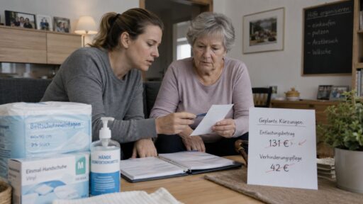 Pflegepersonal erklärt Pflegebedürftiger die 173 Euro Kürzung bei Pflegegrad 1