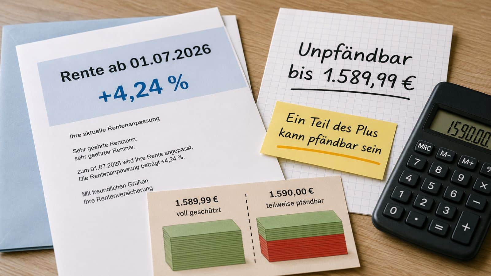 Informations-Broschüre zur Rentenerhöhung Juli 2026 und zu der Pfändungsfreigrenze