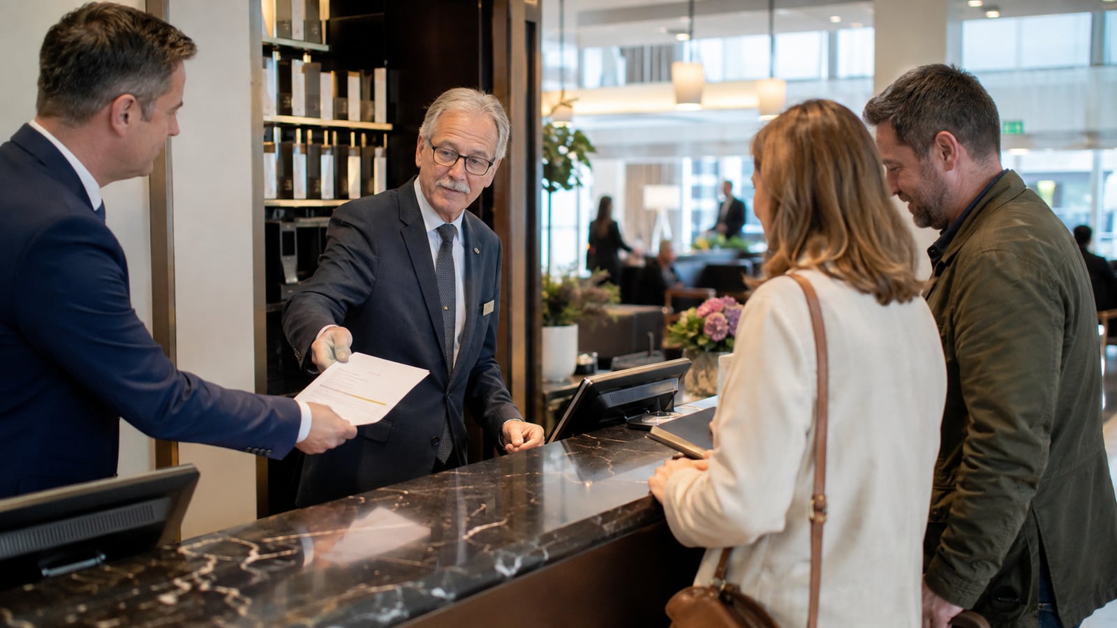 Hotelrezeptionist arbeitet nach der Regelaltersgrenze weiter
