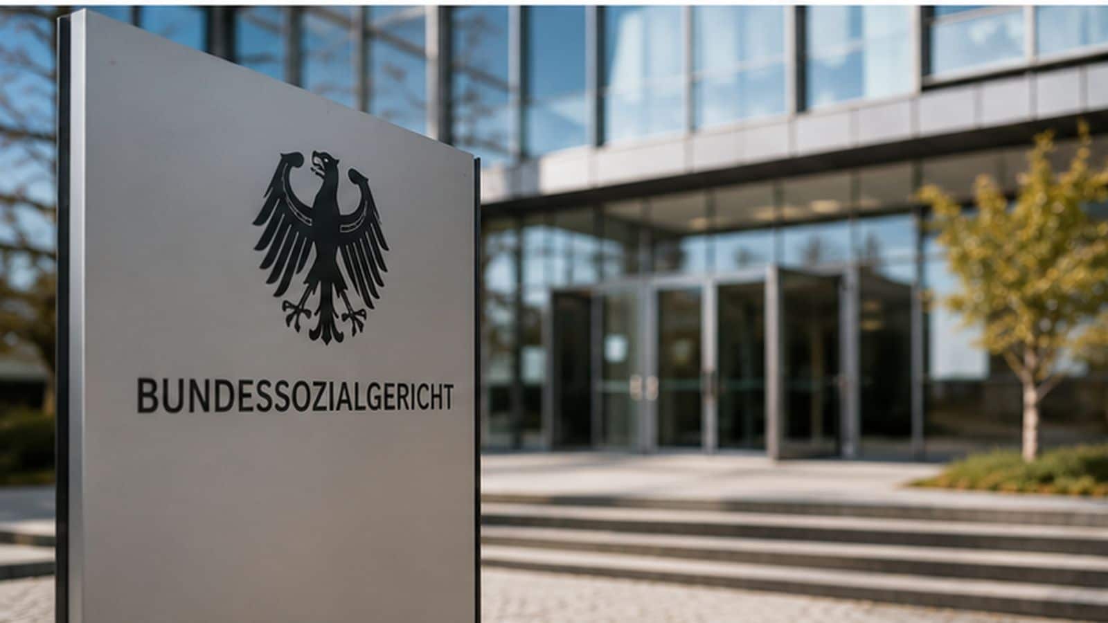 Eingang zum Gebäude mit Bundessozialgericht Aufschrift